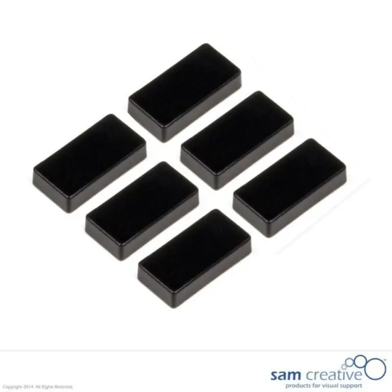 Set Rechthoekige Magneten 12x24mm zwart (6 stuks) Marque