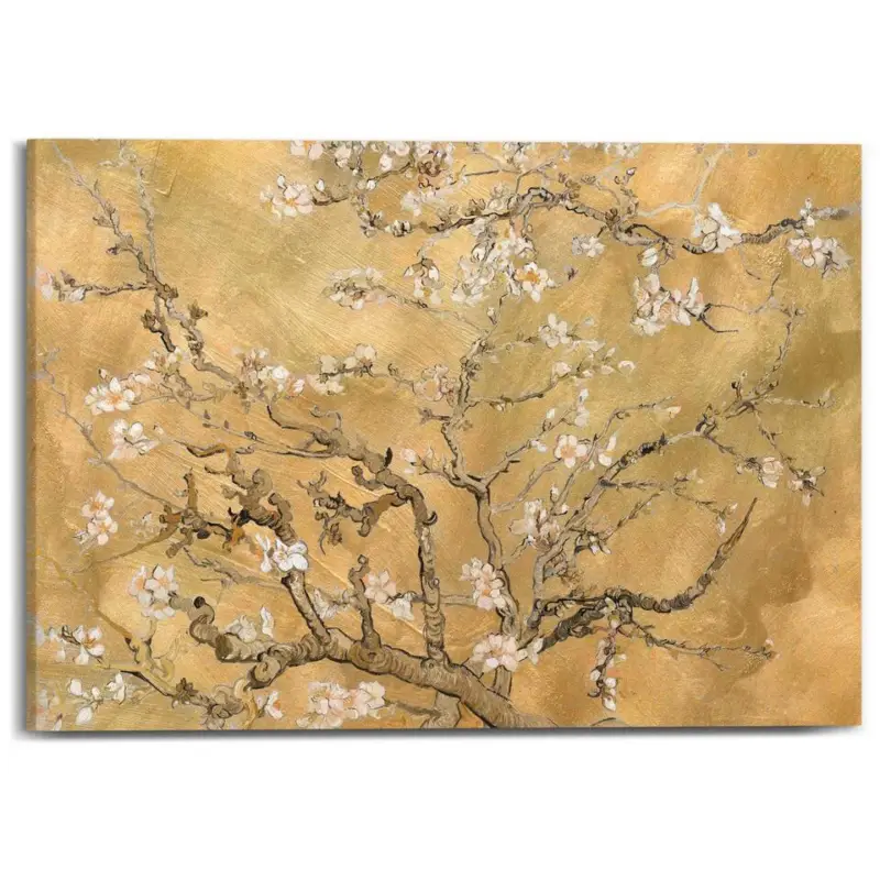 Soldes Schilderij Van Gogh - almondblossom - 50 x 70 - Goudkleurig