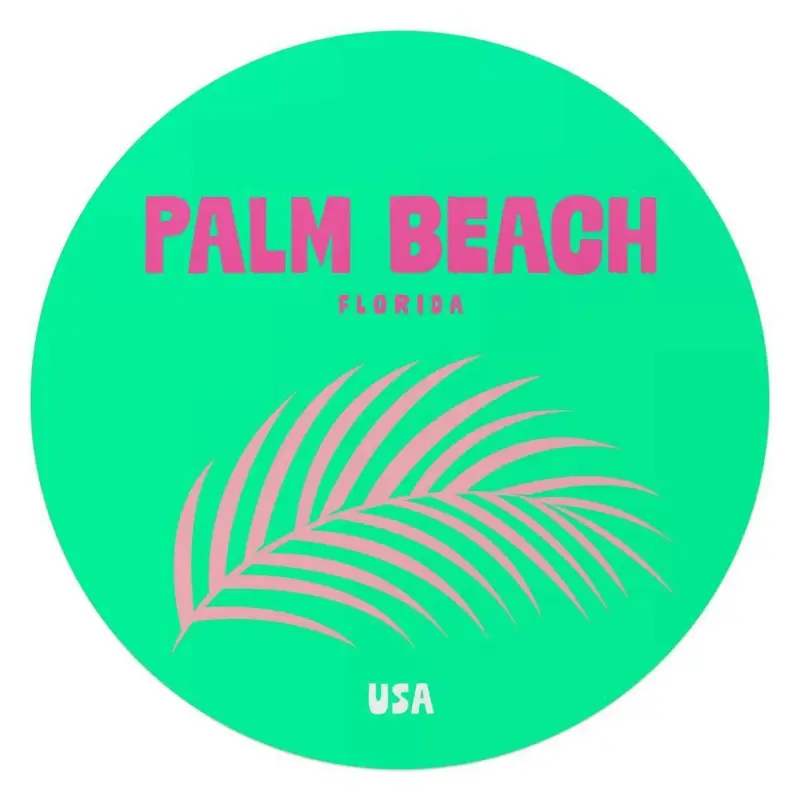 Usine Directe Glasschilderij Florida - Ø 70 - Groen