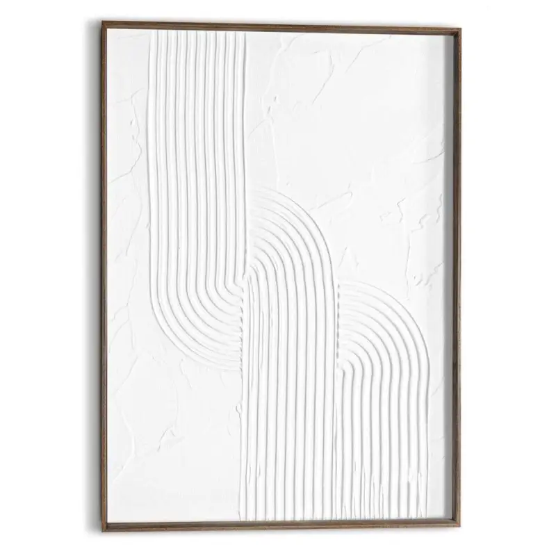 Super Prix Schilderij met reliëf – walnootkleur Reliëf patroon - 70 x 50