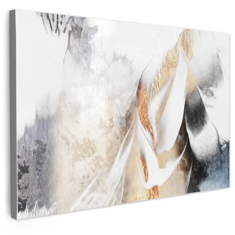 Affaire À Saisir Canvas Schilderij 120x80 cm Luxe - Abstract - Goud - Wit