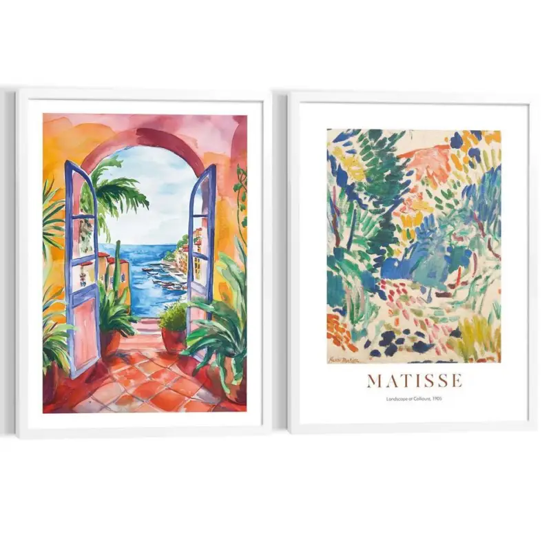 Set poster met lijst - Matisse met zeeuitzicht Affaire À Saisir
