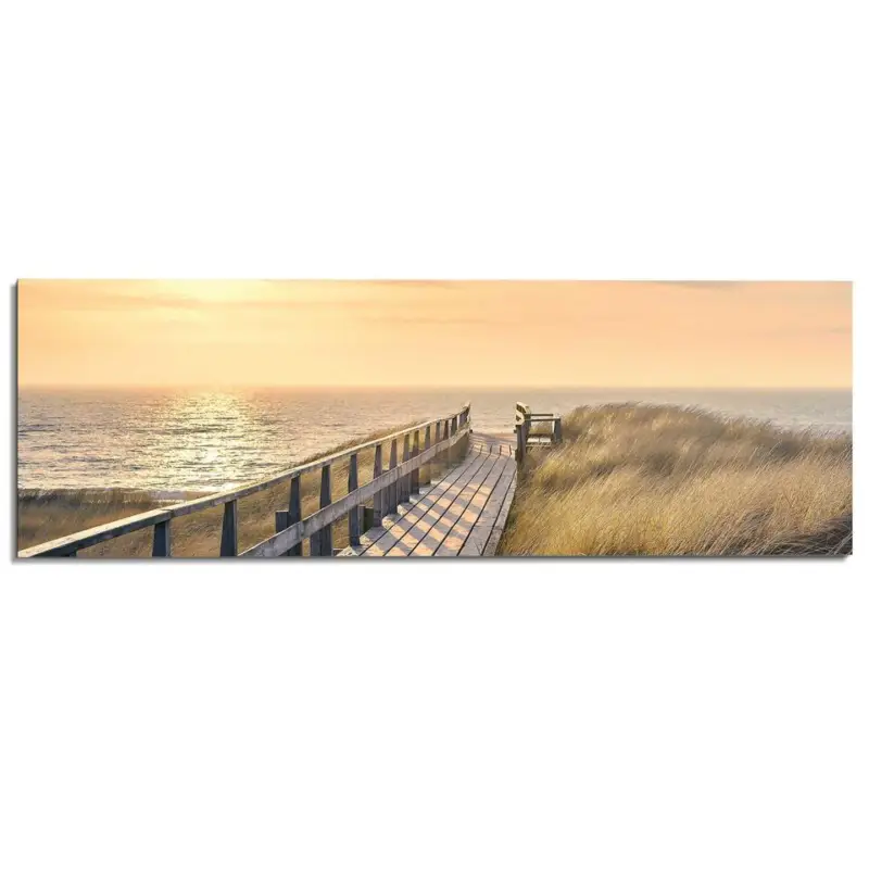 Acheter Direct Schilderij Strandpad - 52 x 156 - Beige