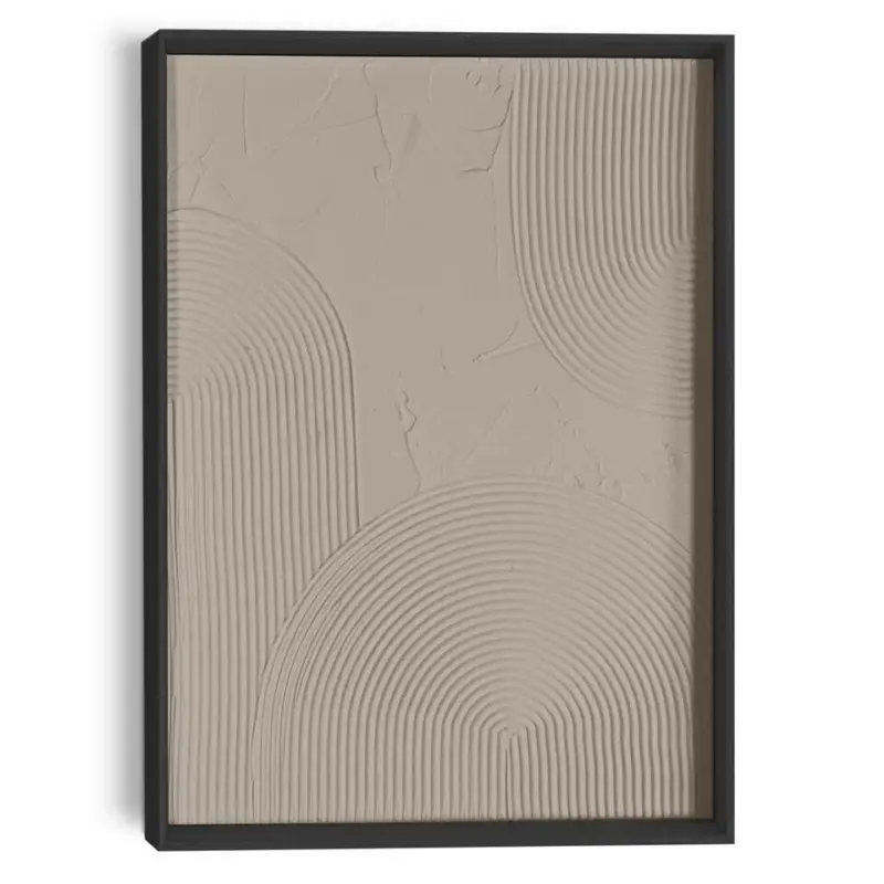 Solde Schilderij 3D Art Reliëf bogen taupe - 40 x 30 - Bruin