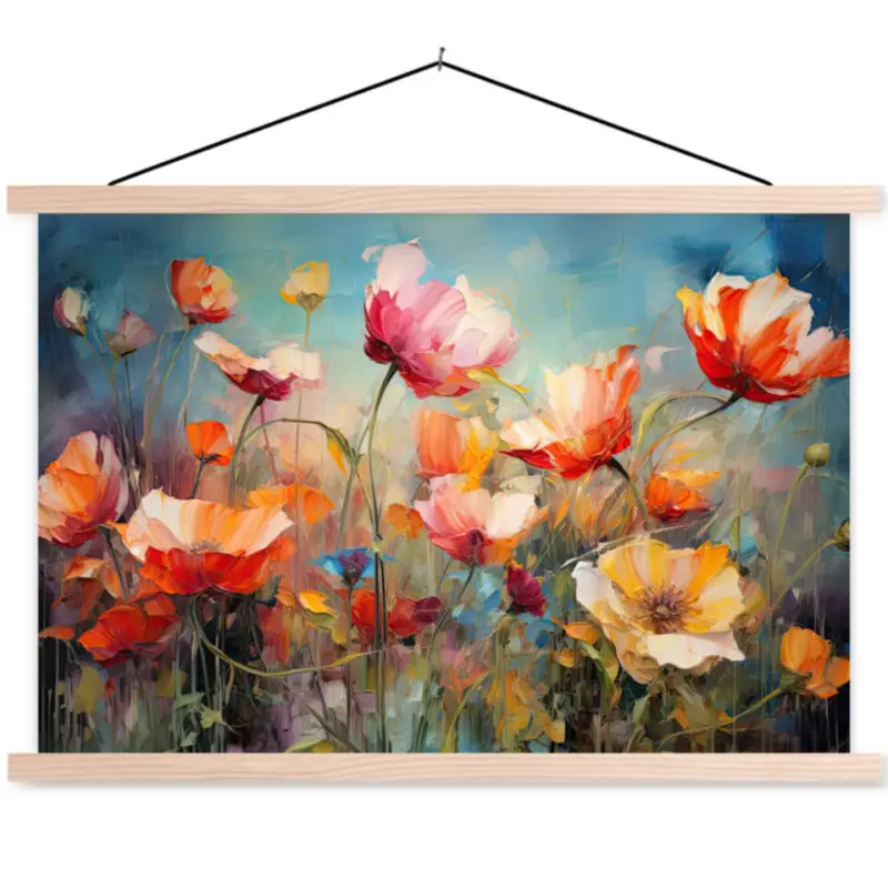 Schoolplaat 120x80 cm Abstract Bloemen - Watercolor - Kunst - Botanisch - Natuur Usine Directe