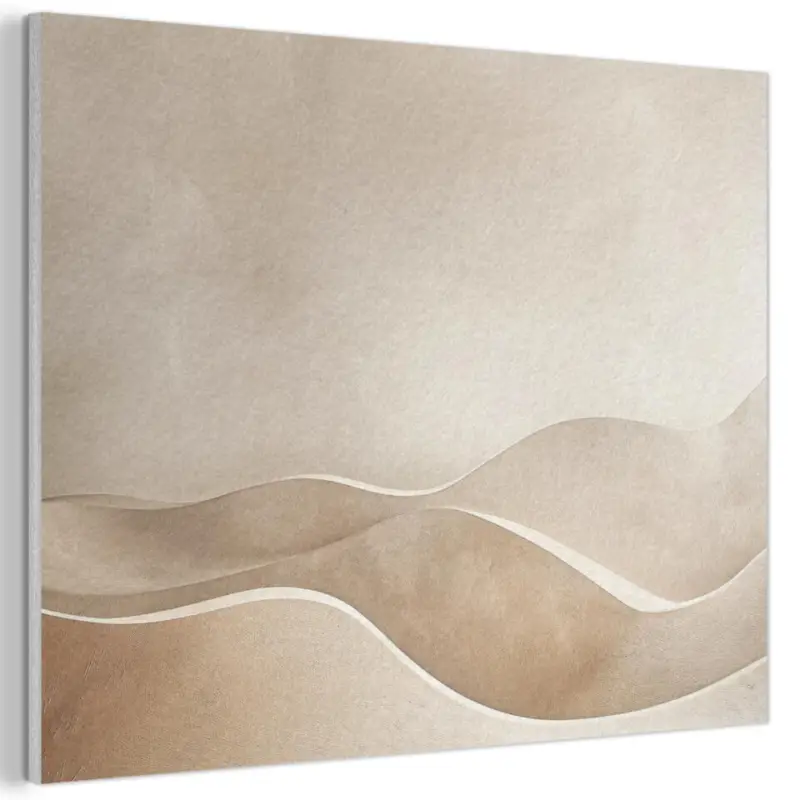 Akoestisch Schilderij 80x60 cm Beige - Natuur - Abstract - Modern Produit De Marque