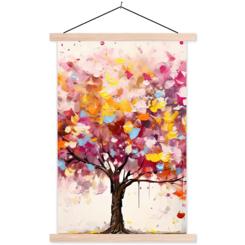 Schoolplaat 40x60 cm Abstract Aquarel - Boom - Kunst - Abstract Promotion Saisonnière