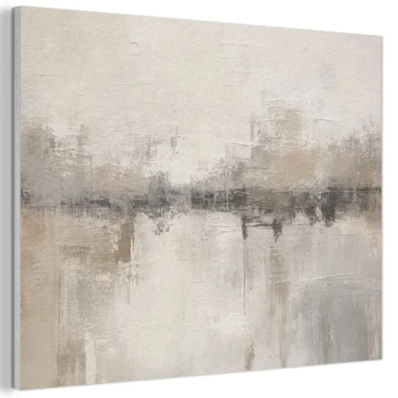 Akoestisch Schilderij 80x60 cm Moderne kunst - Abstract - Beige Nouvelle Collection