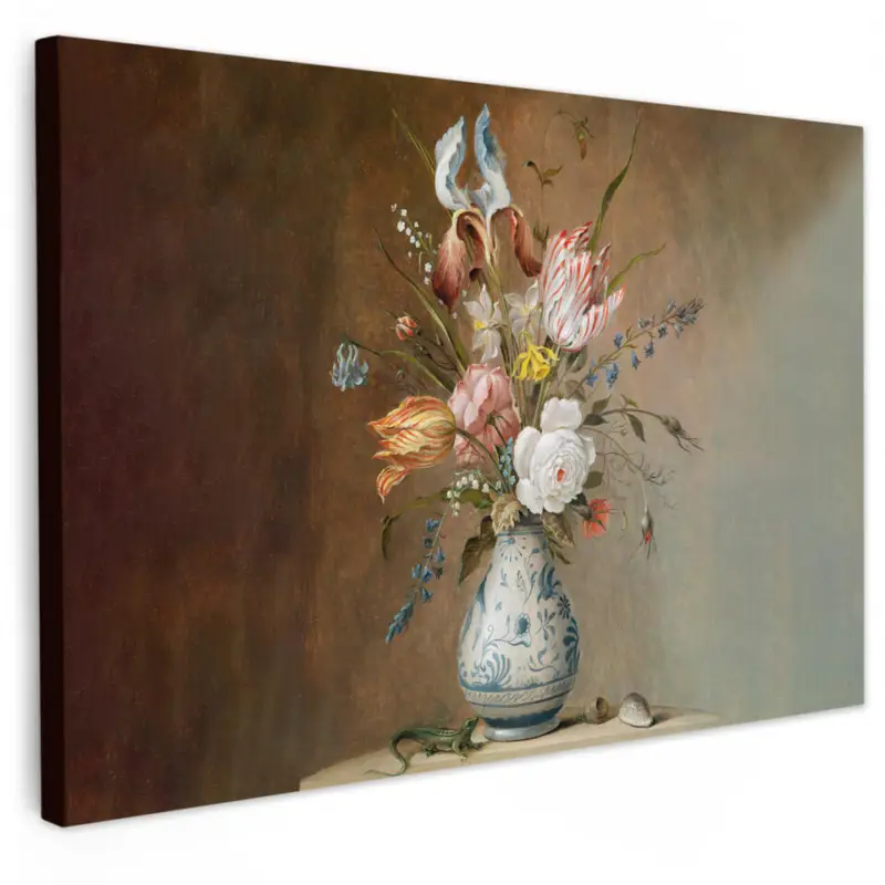 Canvas Schilderij 60x40 cm Oude meesters - Bloemen - Balthasar van der Ast Must-Have