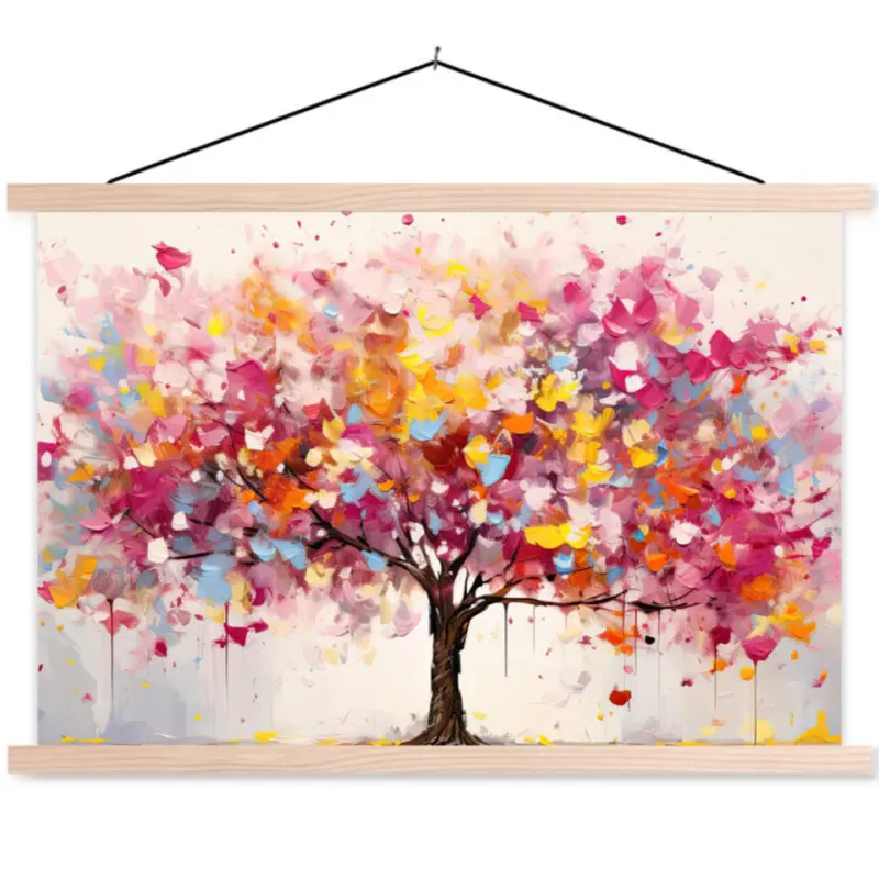 Schoolplaat 120x80 cm Abstract Aquarel - Boom - Kunst - Abstract Meilleure Vente