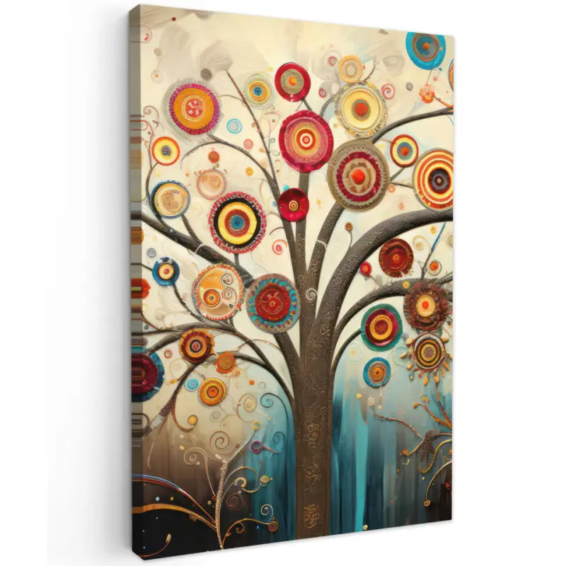 Canvas Schilderij 80x120 cm Boom - Tree of life - Kleur Achat Immédiat