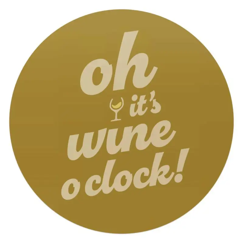 Affaire À Saisir Glasschilderij Tijd voor wijn - Ø 70 - Geel