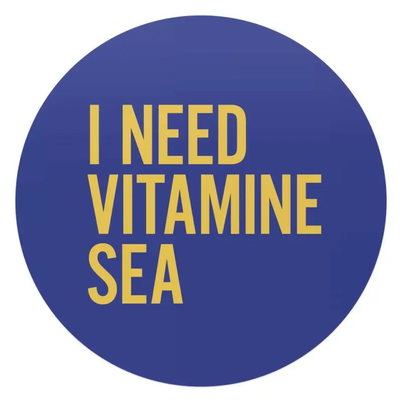 Dernier Modèle Glasschilderij Vitamin Sea - Ø 70 - Blauw