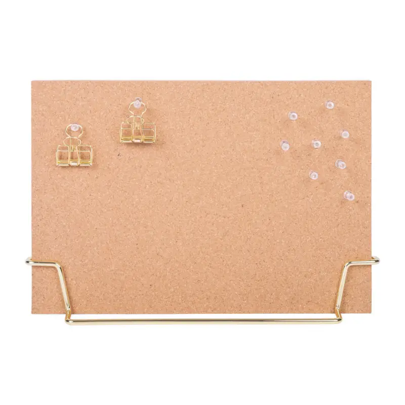 Prix Choc QUVIO Staande memo/kurkbord met prikkers en houder in goud