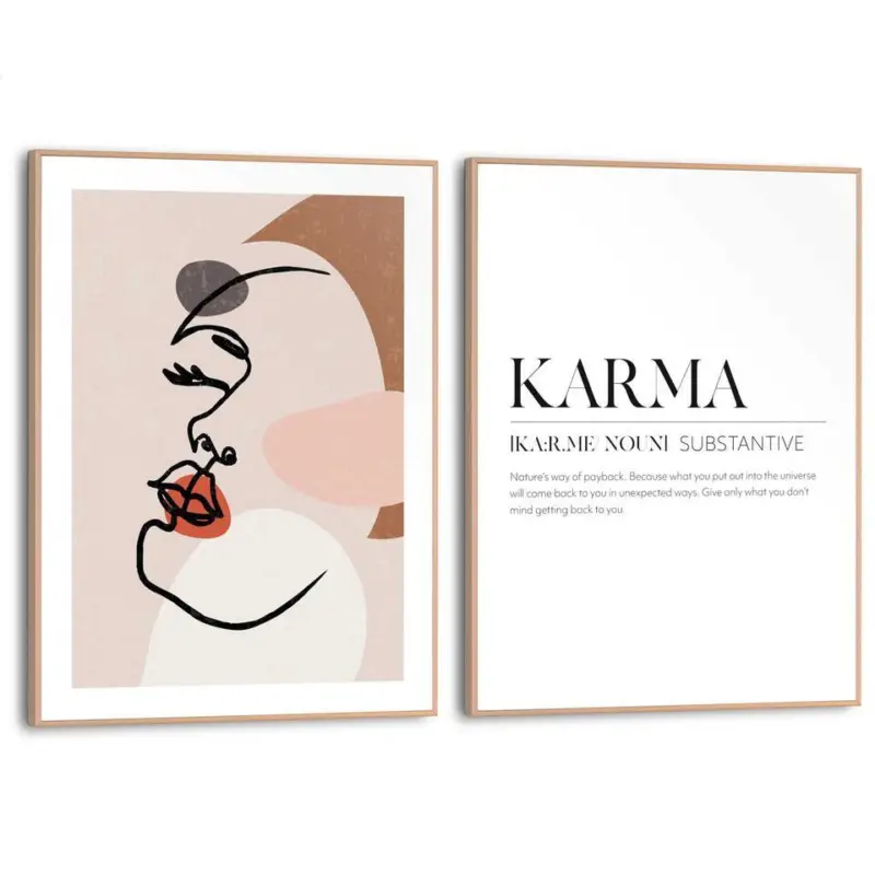 Set poster met lijst - Abstract Nouveauté