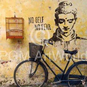 Kunstdruk Edition Street - No self no fear 50x70cm Prix Bas