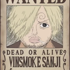 Usine Directe Poster One Piece - Wanted Sanji Wano 38x52cm