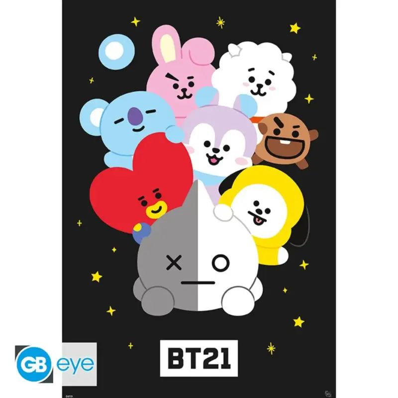 Paiement Sécurisé Poster BT21 - Characters 61x91,5cm