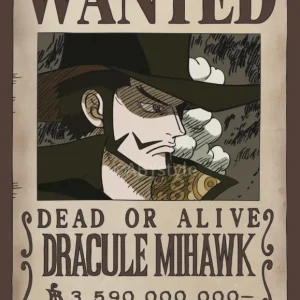 Must-Have Poster One Piece - Wanted Mihawk Wano 38x52cm