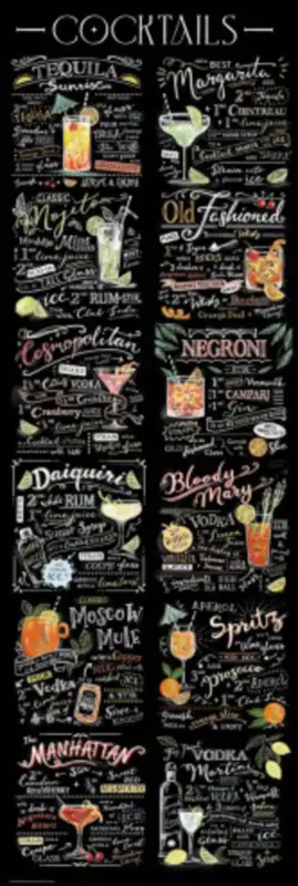Promotion Saisonnière Poster Cocktail 53x158cm