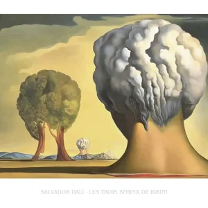 Dernière Chance Kunstdruk Salvador Dali - Les Trois Sphinx de Bikini 80x60cm