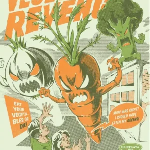 Authentique Poster Illustrata The Vegetables Revenge 61x91,5cm