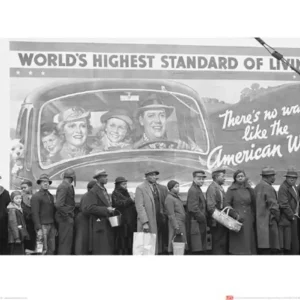 Soldes Kunstdruk Time Life - World's Highest Standard of Living 40x50cm