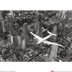 Dernier Modèle Kunstdruk Time Life - Dc-4 Over Manhattan 30x40cm