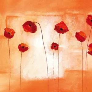 Super Prix Kunstdruk Erika Heinemann - Poppy Meeting 100x70cm