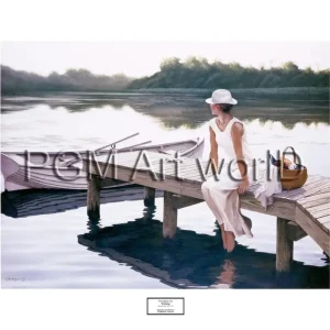 Certifié Kunstdruk Zhongping Shi - Waiting 76x61cm