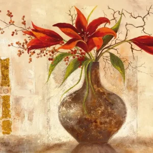 Certifié Kunstdruk Anna Field - Red Lilies 80x60cm
