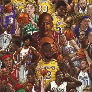 Réduction Poster Basketball Superstars 61x91,5cm