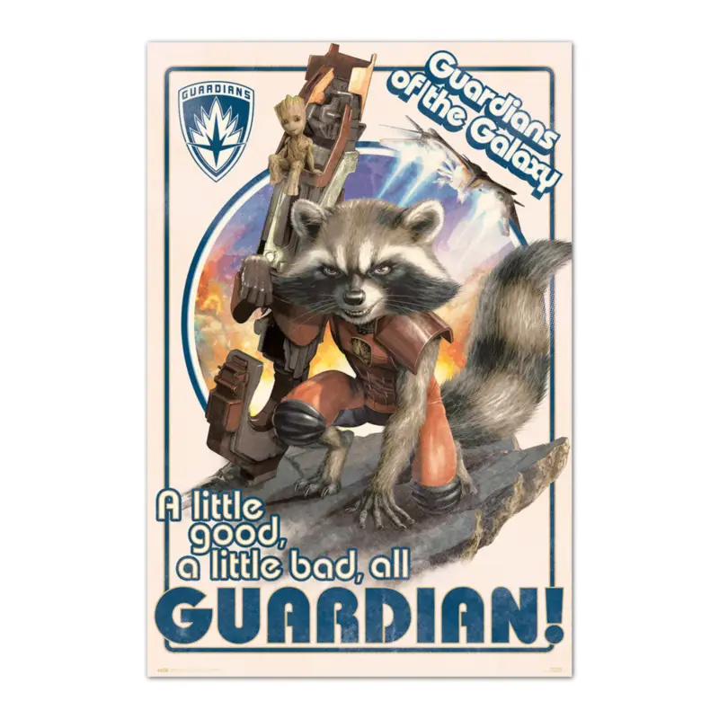 Dernière Chance Poster Marvel - Guardians of the Galaxy - Rocket & Baby Groot - 61x91,5cm