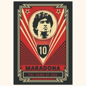 Soldes Kunstdruk Maradona - The Hand of God 30x40cm
