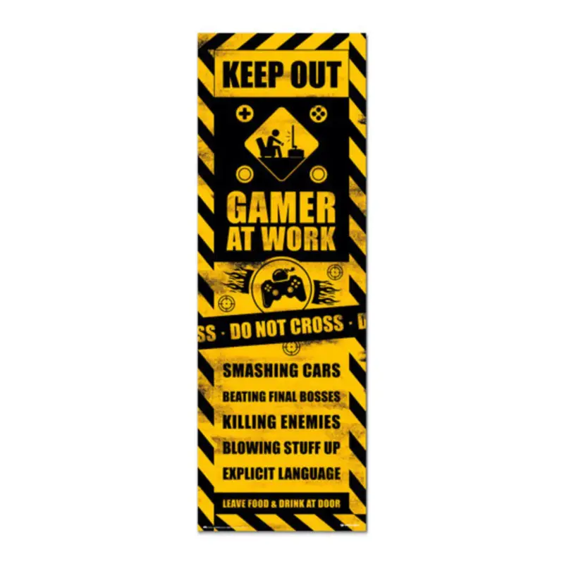 Remise Poster Gameration Gaming Caution 53x158cm