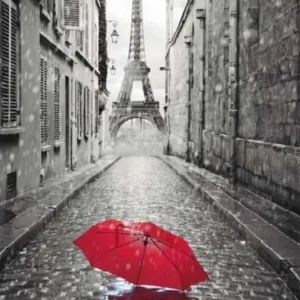Prix Promo Poster Paris Umbrella Red 61x91,5cm