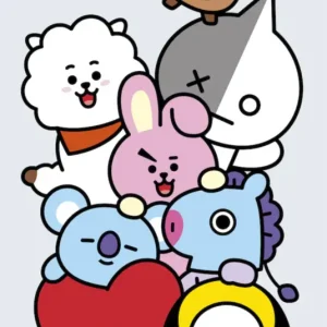 Retour Gratuit Poster BT21 - Characters 61x91,5cm