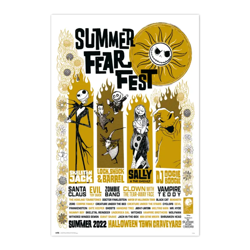 Seulement Aujourd’hui Poster Disney - Nightmare Before Christmas - Summer Fear Fest 61x91,5cm