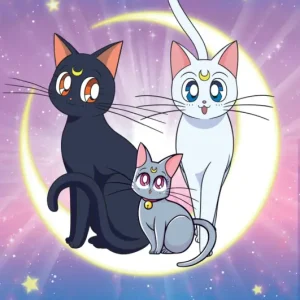 Super Prix Poster Sailor Moon - Luna Artemis and Diana 61x91,5cm