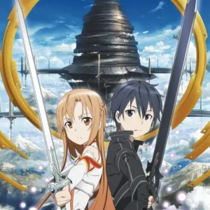 Nouvel Arrivage Poster Sword Art Online - Asuna and Kirito Aincrad 38x52cm