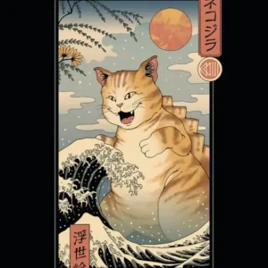 Promotion Saisonnière Poster Vincent Trinidad - Catzilla Ukiyoe 61x91,5cm