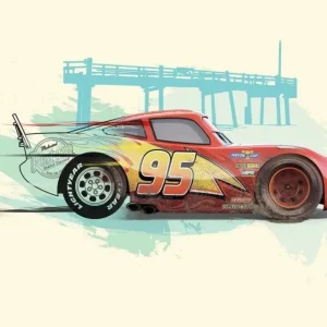 Vente Flash Kunstdruk Cars - Lightning McQueen - 50x40cm
