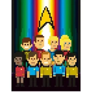 Prix Réduit Kunstdruk Star Trek - Trexels Original Crew 60x80cm