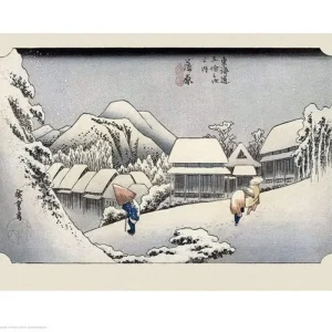 Kunstdruk Hiroshige - Kambara 40x50cm Soldes