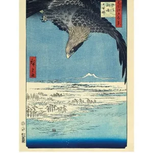 Expédition Rapide Kunstdruk Hiroshige - Fukagawa Susaki and Jumantsubo 60x80cm