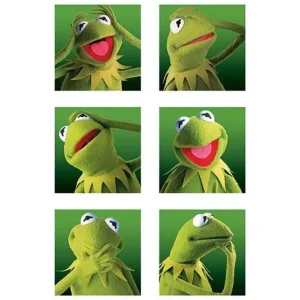 Bon Plan Kunstdruk The Muppets - Kermit Boxes 30x40cm
