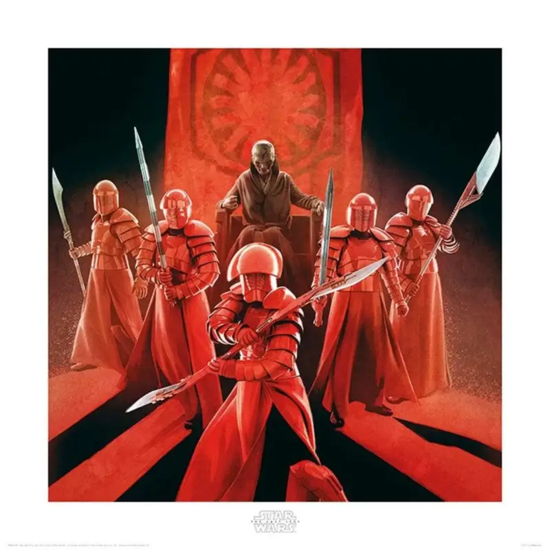 Solde Kunstdruk Star Wars - The Last Jedi Snoke and Elite Guards 40x40cm