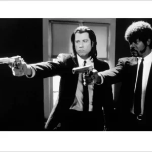 Dernière Chance Kunstdruk Pulp Fiction - Black and White Guns 80x60cm