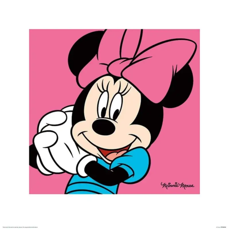 Acheter En Ligne Kunstdruk Minnie Mouse - Pink 40x40cm