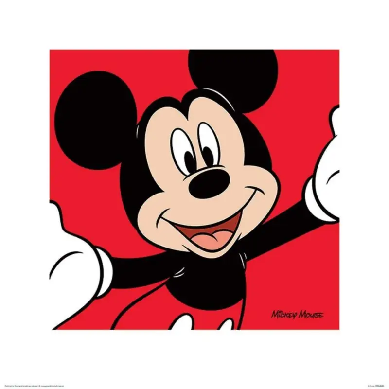 Super Prix Kunstdruk Mickey Mouse - Red 40x40cm